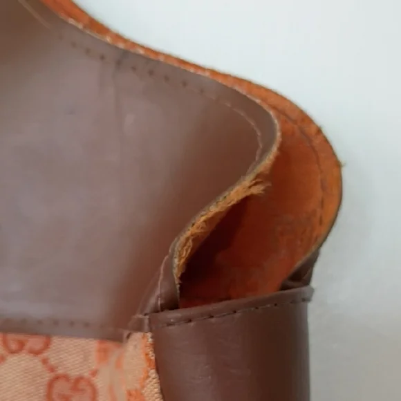 Vintage Gucci Orange and Brown Tote Dust Bag - Picture 9 of 11